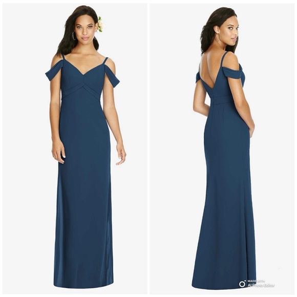 NWOT Social Bridesmaids Sofia Blue Maxi Dress Size 8 Bridesmaid Formal Wedding - Picture 1 of 17